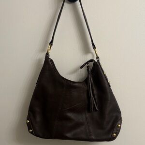 Stone Mountain Brown Leather Hobo Bag